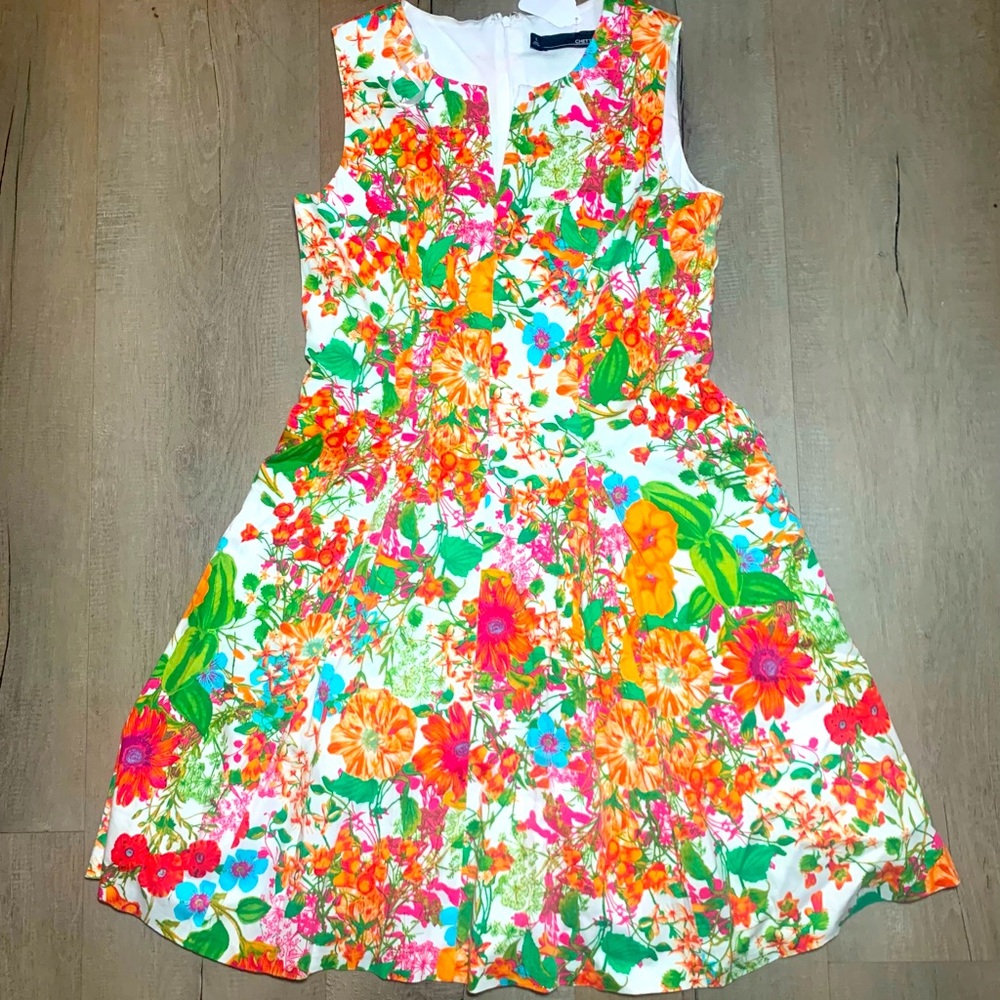 Tulle lined fit and flare dress by Chetta B size 8